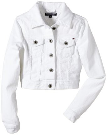 girls white jean jacket