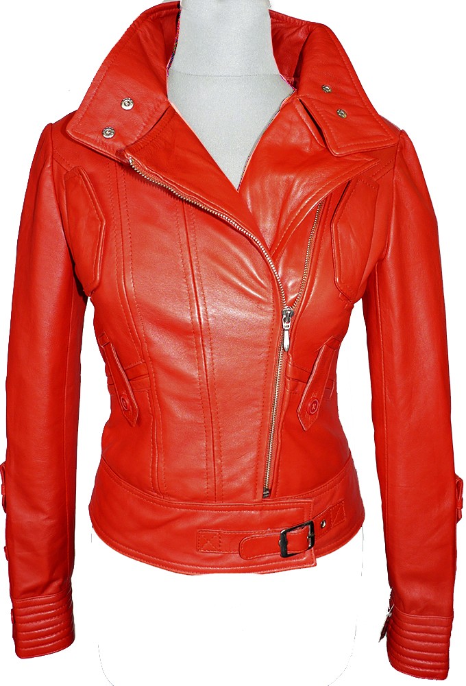 Red Biker Jacket Women – Jackets