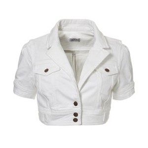 short white denim jacket