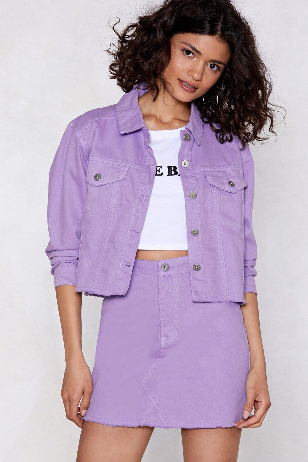 Purple Denim Jacket - Jackets