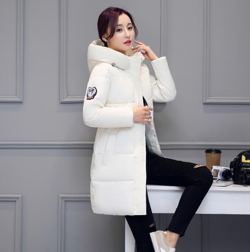 white long winter jacket