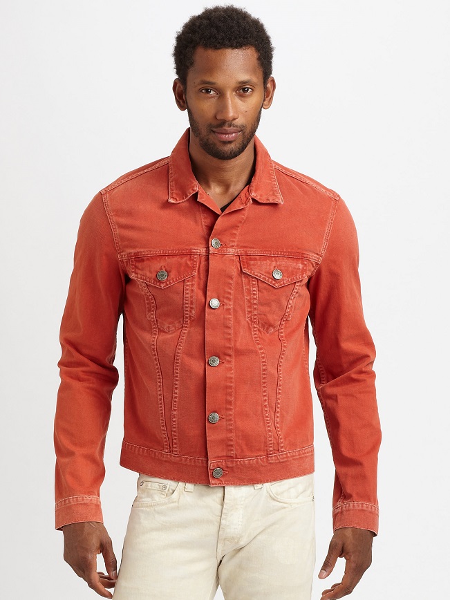 Orange Jean Jacket – Jackets
