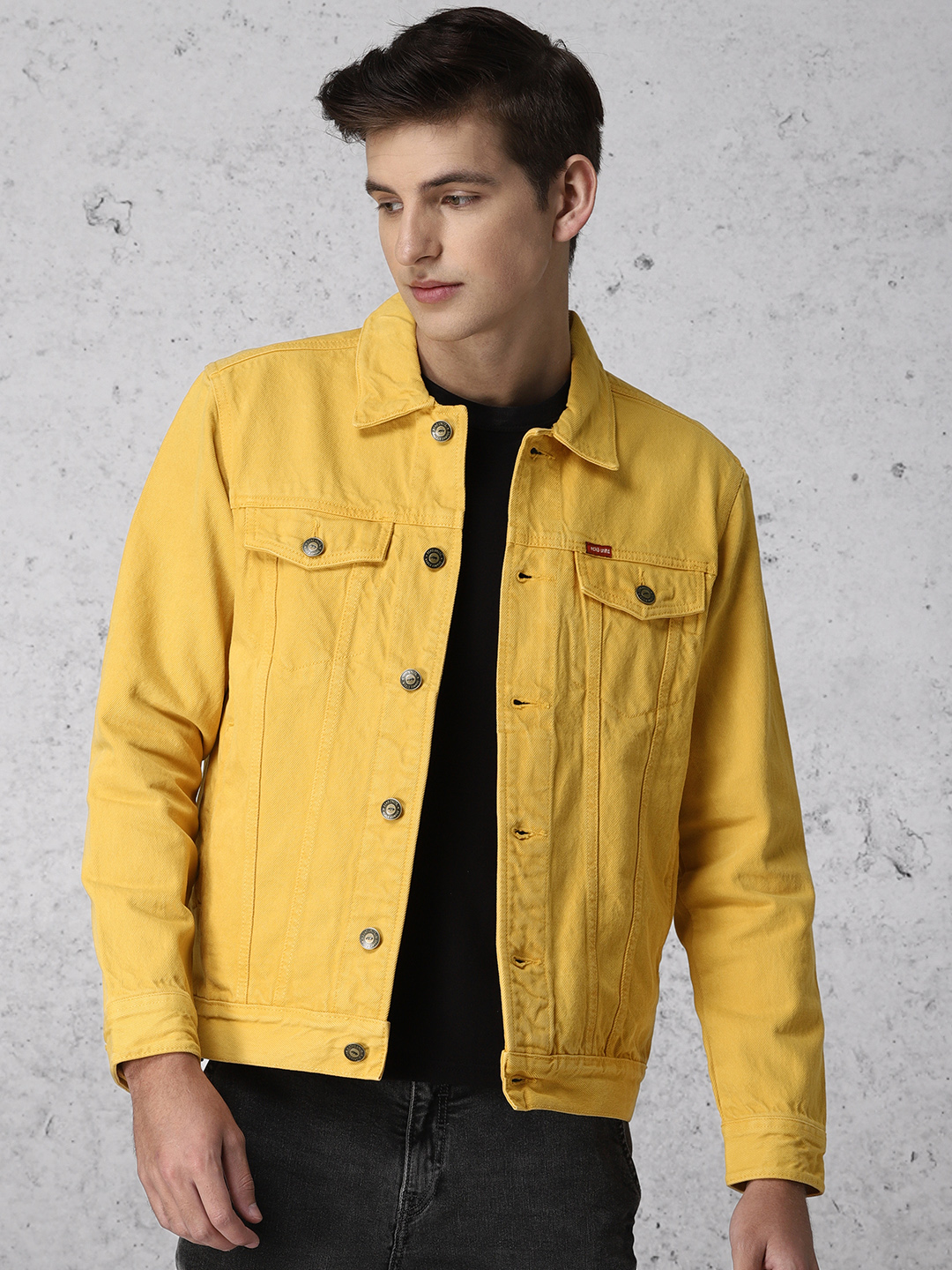 mustard yellow denim jacket