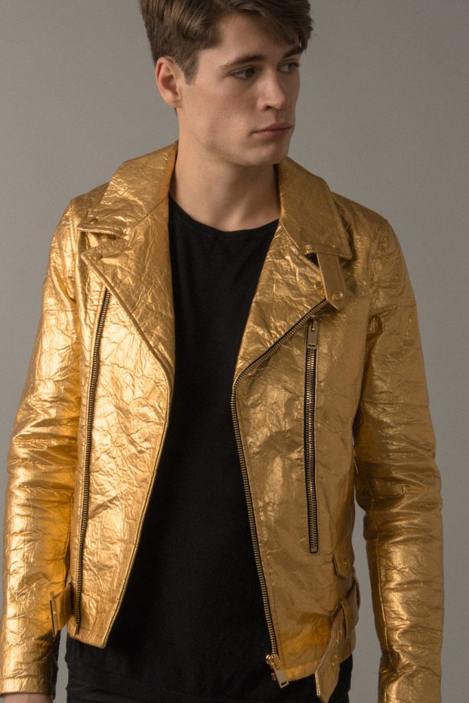 Gold Leather Jacket Jackets